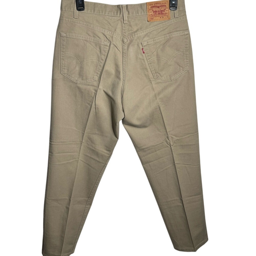 Levi's 550 Beige Relaxed‎ Fit Jeans W36 L30 - Picture 2 of 6